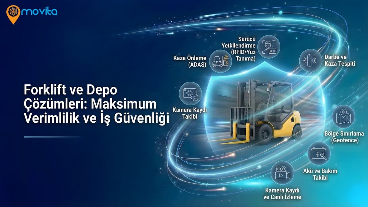 Forklift ve İş Makinası 360 Derece Görüntüleme ve Kaza Önleme Sistemi