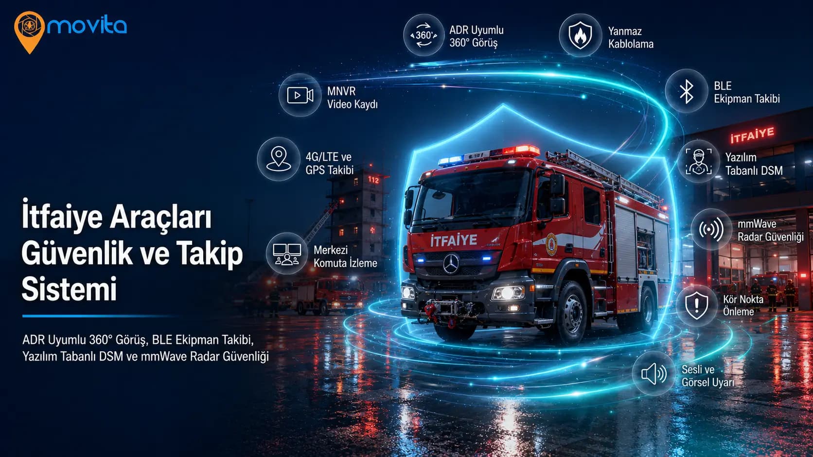İtfaiye Araçları Güvenlik ve Takip Sistemi Ana Görsel