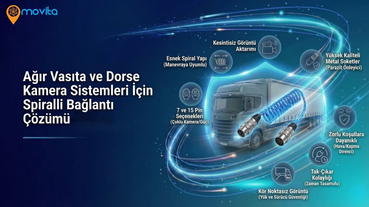 Ağır Vasıta ve Dorse Kamera Sistemleri İçin Spiralli Bağlantı Çözümü